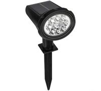 Tidgel Lot de 10 spots solaires avec 7/10 DEL, étanchéité IP44, marche/arrêt automatique, blanc chaud, pour décoration de pelouse, allée
