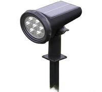 Tidgel Lot de 7 spots solaires avec 7/10 DEL, étanche IP44, marche/arrêt automatique, blanc chaud RVB pour décoration de pelouse, allée (7 chauds)