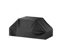 Tidgel Lot de housses semi-fermées trapézoïdales en tissu Oxford imperméable pour barbecue à gaz à dessus plat, ajustement sécurisé avec sangles, noir, 145 cm