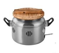 Tidgel Marmite Coréenne Acier Inoxydable Dorée Shabu Shabu(Silver With Lid) | Acier inoxydable pour premium, finition dorée élégante, tambour classique, pour idéal shabu shabu