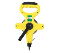 Tidgel Mètre ruban en fibre de verre - 50 m - Double face - Échelle métrique - Coque ABS - Bobine de récupération rapide pour arpentage de construction, jardin (50 m)