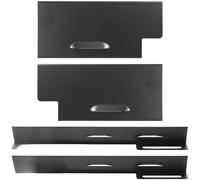 Tidgel Pare-brise de barbecue de 55,9 cm pour barbecue extérieur, vent robuste avec poignées en silicone, déflecteur thermique pour camping, barbecue (B)