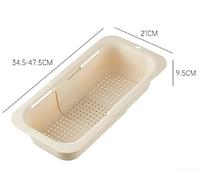 Tidgel Passoire Extensible Évier 34-47cm PP BPA Passoire Extensible(XL) | Matériau PP BPA, sûr pour aliments, léger et , lavage fruits légumes quotidien