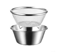 Tidgel Passoire Légumes Fruits 14cm Design Empilable Passoire Légumes | Acier inoxydable , maille fine, drainage rapide, pieds stables, pour facile à nettoyer au lave-vaisselle
