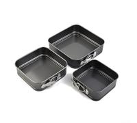 Tidgel Plateaux de Cuisson Carrés 3pcs Four et Cocotte | Acier , finition antiadhésive, pour idéal pour fours domestiques, nettoyage pour facile, gris élégant