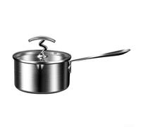 Tidgel Pot à pour sauce Acier Inoxydable Fond Triplé Pot à pour sauce | Acier 304 , revêtement toxique, bec double anti-goutte, pour idéal pour lait et sauces
