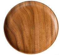 Tidgel pour plateau Rectangulaire? Non, Rond 20cm en Acacia Massif | pour surface lisse échardes, vernis végétal protecteur, résistant aux taches, diamètre 20cm, design épuré