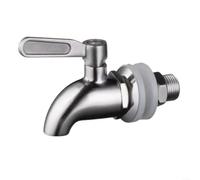 Tidgel Robinet en Acier Inoxydable 304 pour de Boissons, Bec Verseur Anti-Fuite 12/16mm, pour idéal Fêtes et Réunions, Argenté(16mm)