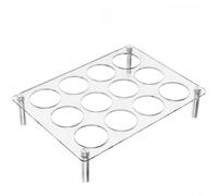 Tidgel Support de dosettes de café en acrylique, pour 12 capsules à portion unique, étagère de rangement transparente avec base robuste, pour comptoir de cuisine ou organisation de tiroir