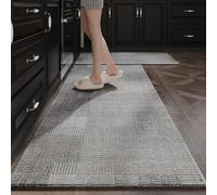 Tidgel Tapis pour velours Doux 45x70 cm Anti-Fatigue Cuisson Tapis pour(Gray)
