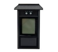 Tidgel Thermomètre Numérique Max/Min pour Jardin et Serre, Écran LCD Clair, Précision ±1°C, Montage Mural Intérieur/Extérieur, (Black)