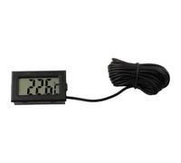 Tidgel Thermomètre Numérique pour mini avec Sonde 2m Écran LCD Thermomètre | Écran LCD clair, plage -50 à 110°C, câble 2m flexible, pour idéal aquarium, piles incluses