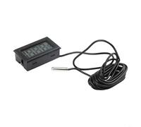 Tidgel Thermomètre Numérique pour mini avec Sonde 2m Écran LCD Thermomètre | Écran LCD clair, plage -50 à 110°C, câble 2m flexible, pour idéal aquarium, piles incluses