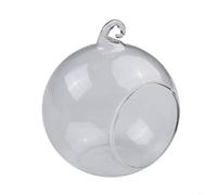 Tidgel Vase boule en verre à suspendre, avec fond plat, terrarium en borosilicate transparent, pour plantes grasses, plantes, bougies, maison, jardin, décoration de fête de mariage (10 cm)