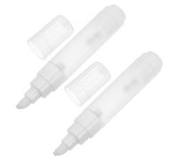 TIDTALEO 2 Pièces Marqueur de Peinture à Pointe Plate Vide 8mm Rechargeable | Bois, Métal et Plastique, Usage Artisanat et Marquage Industriel, Lot de Blancs Vides