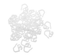 TIDTALEO 36 Crochets de Rideaux en Plastique Blanc pour Rails, Petits Crochets Robustes pour Fronces, Solution Sécurisée Suspendre de Rideaux Maison et Salon