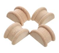 TIDTALEO 4 Pièces Applique de Meuble en Bois Khaki, Décorative, Légère | Corbeau Rustique, Style Artistique, Finition Élégante, Usage Polyvalent