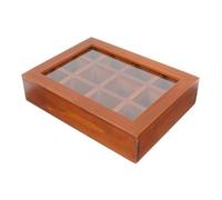 TIDTALEO Boîte à Sachets de Thé Grosse Capacité Compartimentée 12 Cases en Acrylique avec Couvercle Portable Organiseur de Thé Pratique pour Bureau et Voyage