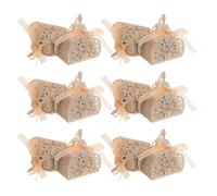 TIDTALEO Boîtes à Bonbons 25pcs Dorées avec Motif Fille Emballage Chocolat en Papier Ruban Inclus pour Fêtes et Mariages Coffret Cadeau Saint-valentin