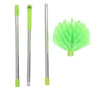 TIDTALEO Brosse de Nettoyage Domestique pour Enlever la Poussière Débris avec Manche Télescopique à Poils Durs with for Vert en Acier Inoxydable et Nylon les Coins Muraux et Poutres de