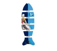 TIDTALEO Crochet Mural Décoration Intérieure Poisson Style Méditerranéen en Panneau de Densité Petit Crochet Mural pour Manteaux et Porte-clés