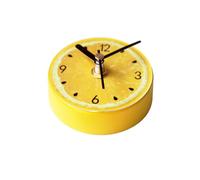 TIDTALEO Horloge en Plastique Ronde pour Réfrigérateur Magnétique Motif Citron Jaune Fonction Message Aimanté Alimentée par Pile AA
