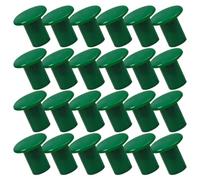 TIDTALEO Lot de 24 Capuchons Ronds en Plastique Vert pour Poteaux de Bambou, Protège Fissures et Déformations, pour Jardins et Fermes