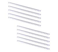 TIDTALEO Règle Triangulaire Transparente 10 Pièces 20cm en Plastique Chiffres Clairs et Résistance à L'usure, Outil de Mesure Créatif Maison Étudiants