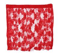 TIDTALEO Rideau de Fil Rouge en Polyester Poches pour Tringle, Résistant à l'usure, pour Porte et Séparation de Pièce, Motifs Élégants et Romantiques