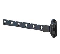 TIDTALEO Support de Cintre Mural en Aluminium Noir Séchoir à Linge sans Perçage Pliable pour Balcon et Bureau Organisateur Surface Lisse