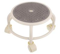 TIDTALEO Tabouret Roulant Bas en Plastique Simple et Délicat, Forme Ronde, pour Usage Pédicure et Apprentissage Marche à Domicile