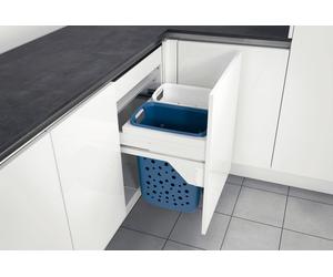 TIDY Coulisse à 2 bacs à linge S 600 à sortie totale et amortisseur / HAILO 3270-69 / Aménagement d'armoires / Bac à linge / Panier à linge