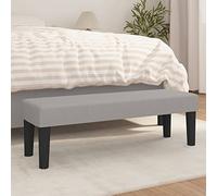 Tidyard Banc Gris Clair 100x30x30 cm Tissu, Banc à Chaussures, Intérieur Banquette pour Entrée, Couloir, Chambre, Salon, Bout de Lit Style A