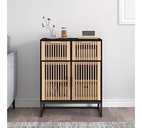 Tidyard Buffet Noir 60x30x75 cm Bois d'ingénierie