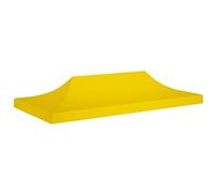 Tidyard Catherinol Auvent de Remplacement Toile de Tonnelle Toit de Tente de réception 6x3 m Jaune 270 g/m²