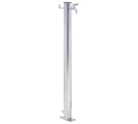 Tidyard Colonne à Eau de Jardin avec Robinet Colonne d’Eau en Acier Inoxydable 100cm Rond