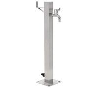 Tidyard Colonne à Eau de Jardin Carrée en Acier Inoxydable - avec Haute Qualité - 65 cm