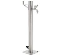 Tidyard Colonne à Eau de Jardin Ronde Acier Inoxydable 65 cm Colonne d'eau pour Arroser Les Fleurs ou Laver Les Mains