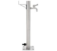 Tidyard Colonne à Eau de Jardin Ronde en Acier Inoxydable - avec Haute Qualité - 65 cm