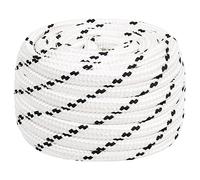 Tidyard Corde de Bateau tressé Blanc 20 mmx50 m Polyester Corde en Polypropylène pour Gréement, comme Amarre