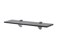 Tidyard Étagère Murale Flottante en Verre - Support Salle de Bain & Décoration - Capacité 10 kg - Noir