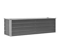 Tidyard Jardinière d'Extérieur en Métal avec Haute Qualité Gris 160 x 40 x 45 cm