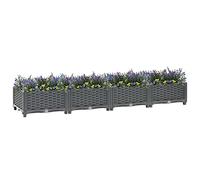 Tidyard Lit surélevé, Lit Surélevé de Jardin, avec Treillis Pot à Fleurs Jardinière,bac avec Treillis,Jardiniere Treillis,bac Treillis,pour l’intérieur et l’extérieur, 160x40x23 cm Polypropylène