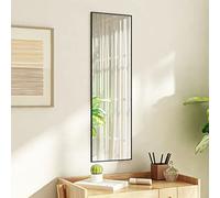 Tidyard Miroir de Porte Minimaliste Noir - Cadre Aluminium, Installation Facile, Gain de Place