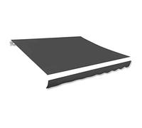 Tidyard Tissu de Remplacement pour Auvent Tissu de Rechange pour Store Toile d'auvent Store Banne pour Patio, Terrasse ou Jardin Imperméable Anthracite 350x250 cm