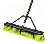 TidyBliss 60 cm Balai Brosse Exterieur, Grande Brush Commerciale à Poils Durs avec Manche Long de 160 cm pour Garage, Atelier, Jardin, Cour, Terrasse, Rue, Entrepôt, Pelouse, Allée (Jaune-Vert)