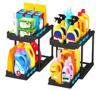 TidyTrove 2 Niveaux Rangements sous Évier Organisateur Cuisine | Meuble de Cuisine,Coulissant,Salle de Bain, Multi-Usages, Organiseur d’Armoire, Gain de Place