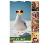 Tiere und Spaß (Wandkalender 2027 DIN A3 hoch), CALVENDO Monatskalender: Flauschige Stars, überraschende Aha Momente und jede Menge gute Laune, Monat für Monat.