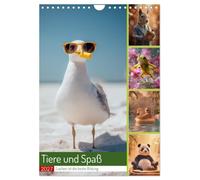 Tiere und Spaß (Wandkalender 2027 DIN A4 hoch), CALVENDO Monatskalender: Flauschige Stars, überraschende Aha Momente und jede Menge gute Laune, Monat für Monat.