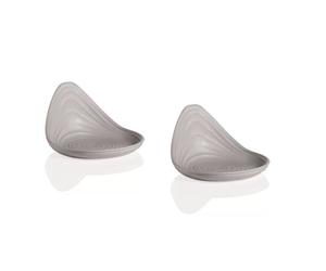 TIERRA Assiette Snack Pain Mise en Bouche en plastique recy uzzini Gris Tourterelle - Lot de 2 SC